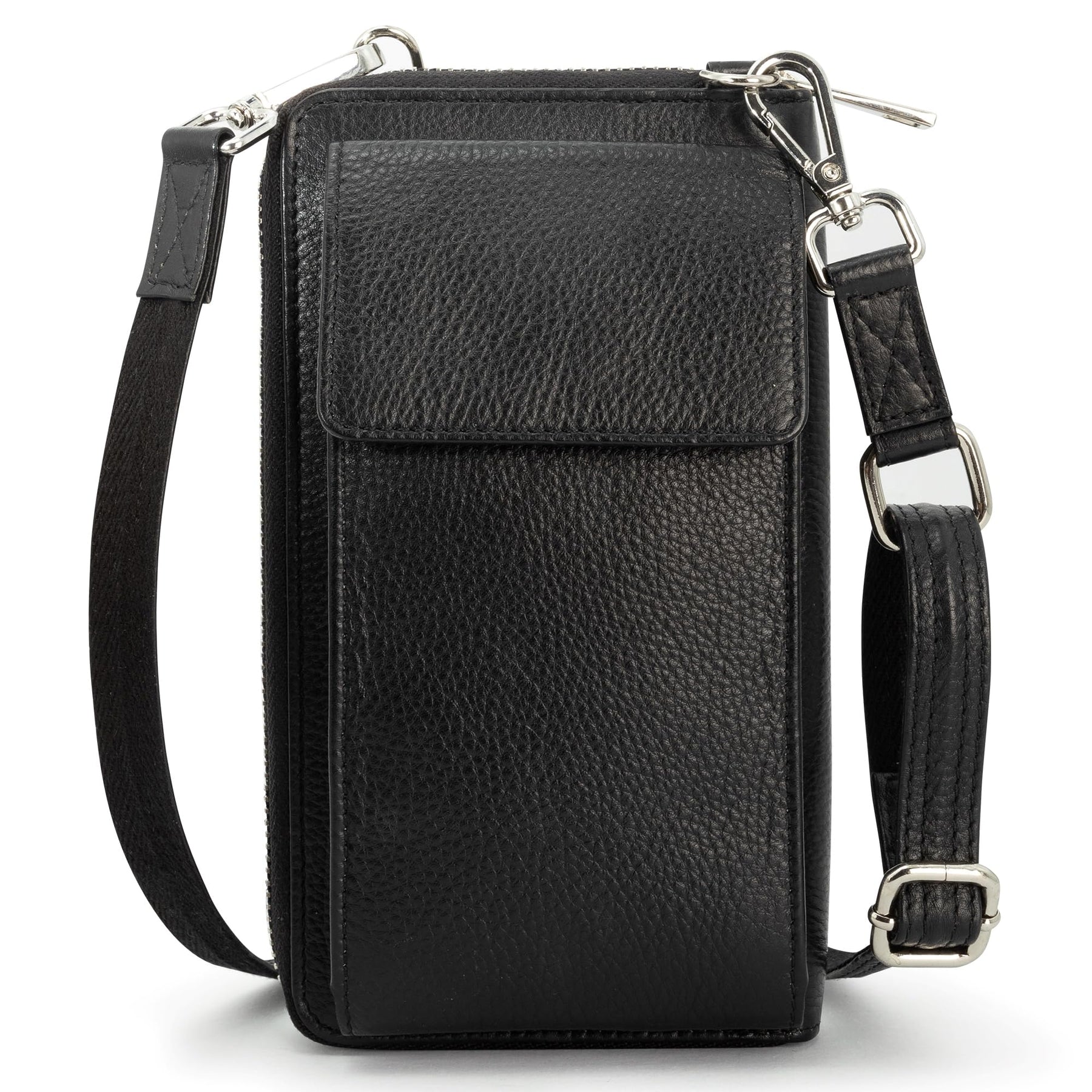 Leather Phone Wallet Crossbody Bag
