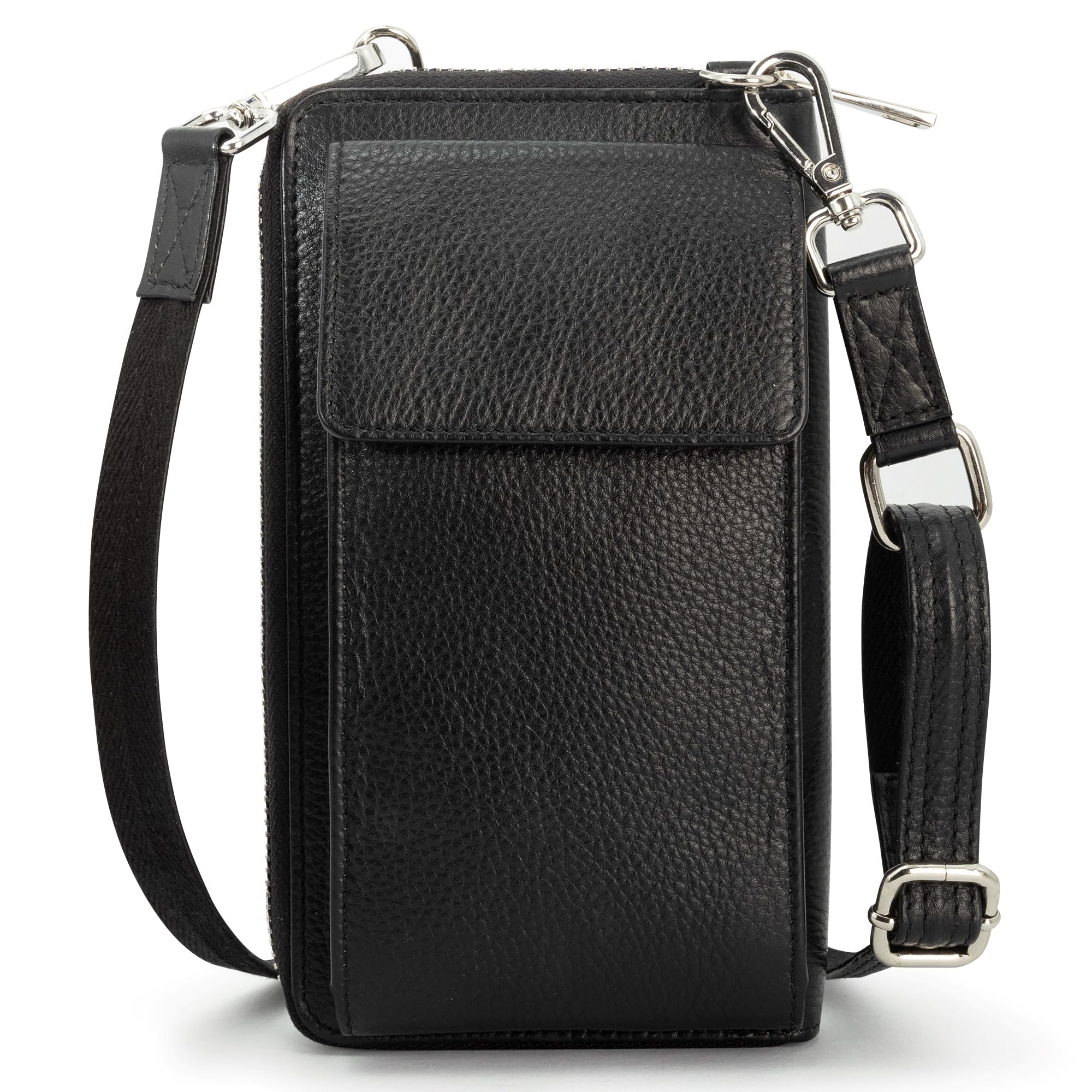 Leather Phone Wallet Crossbody Bag