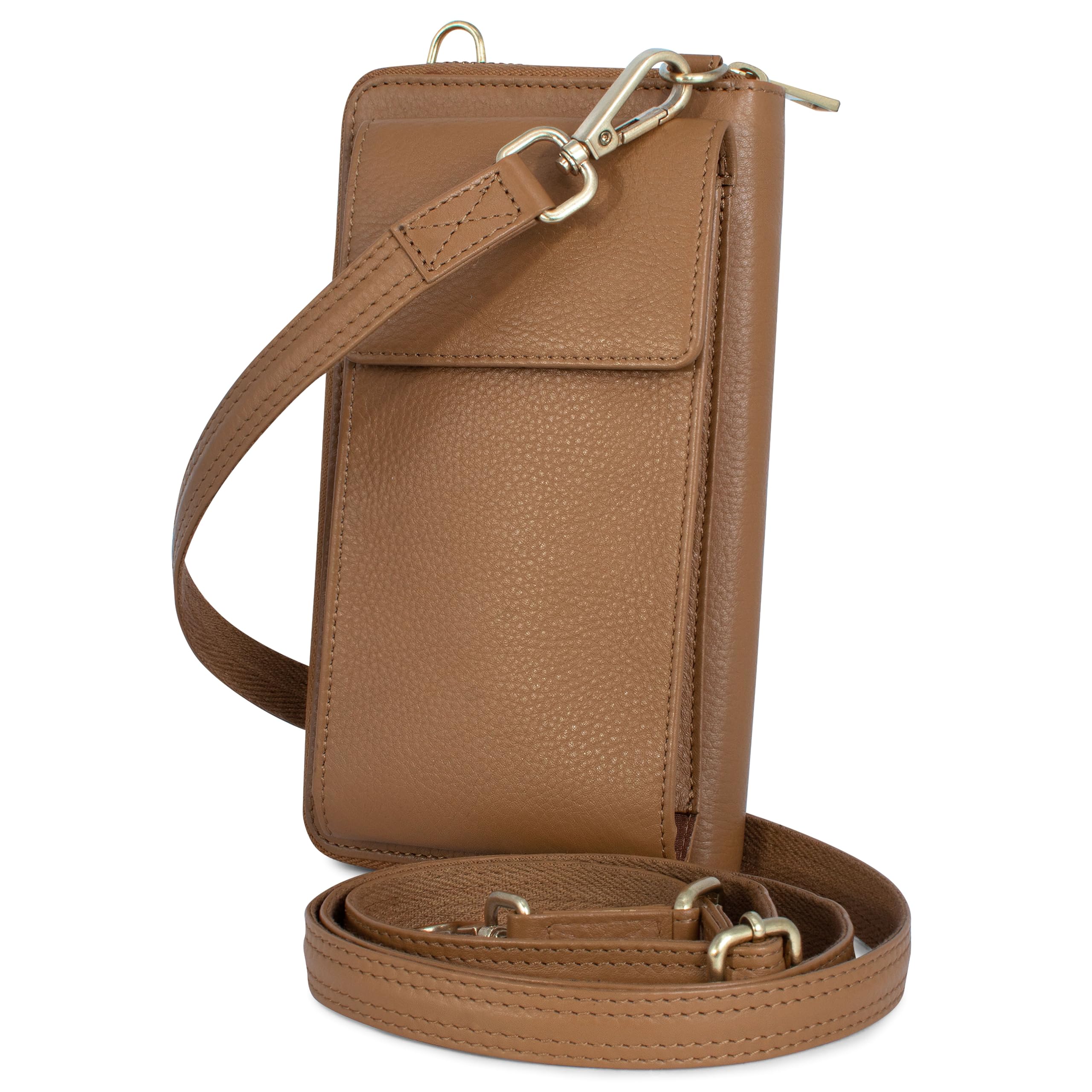 Leather Phone Wallet Crossbody Bag