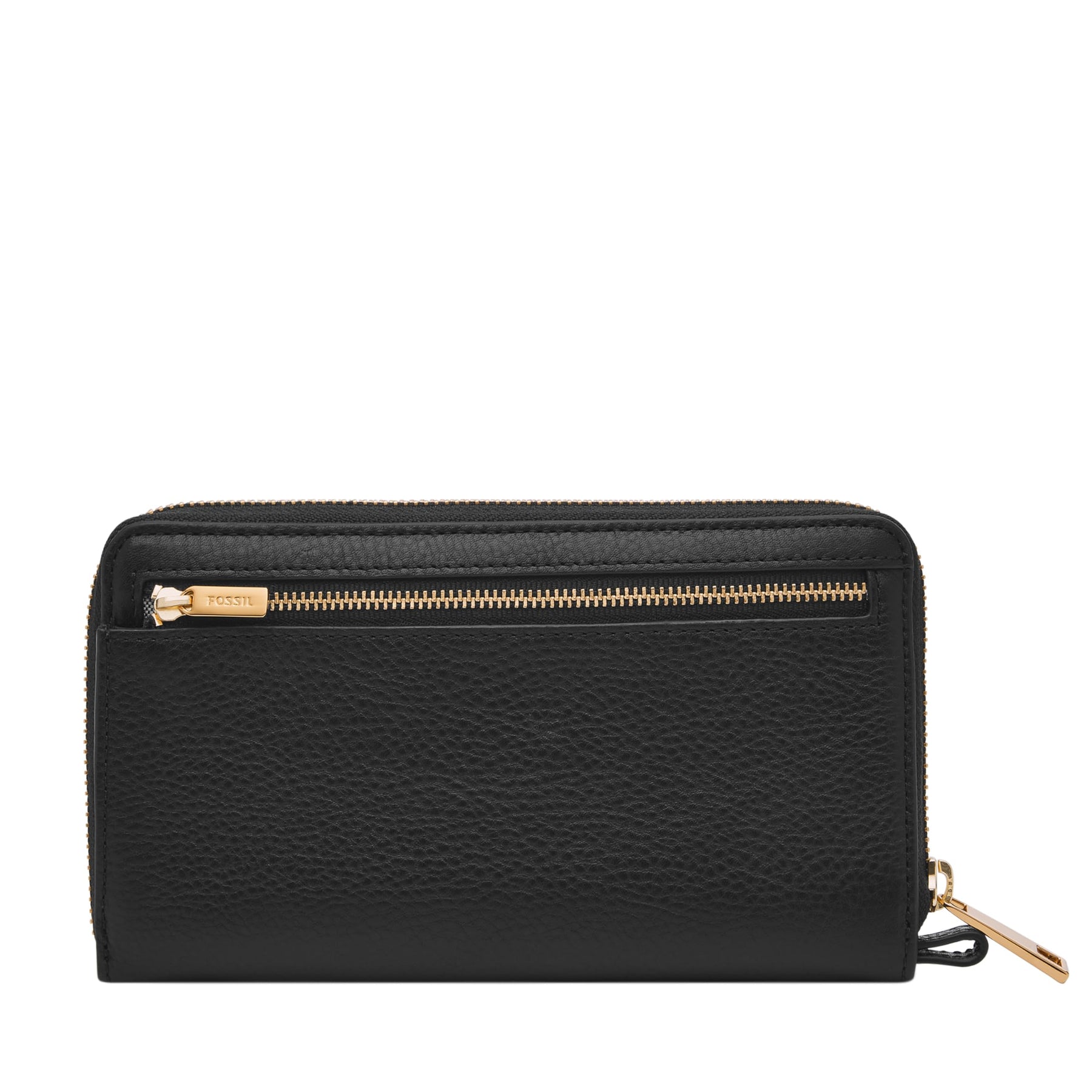 Leather Zip Around Clutch Wallet