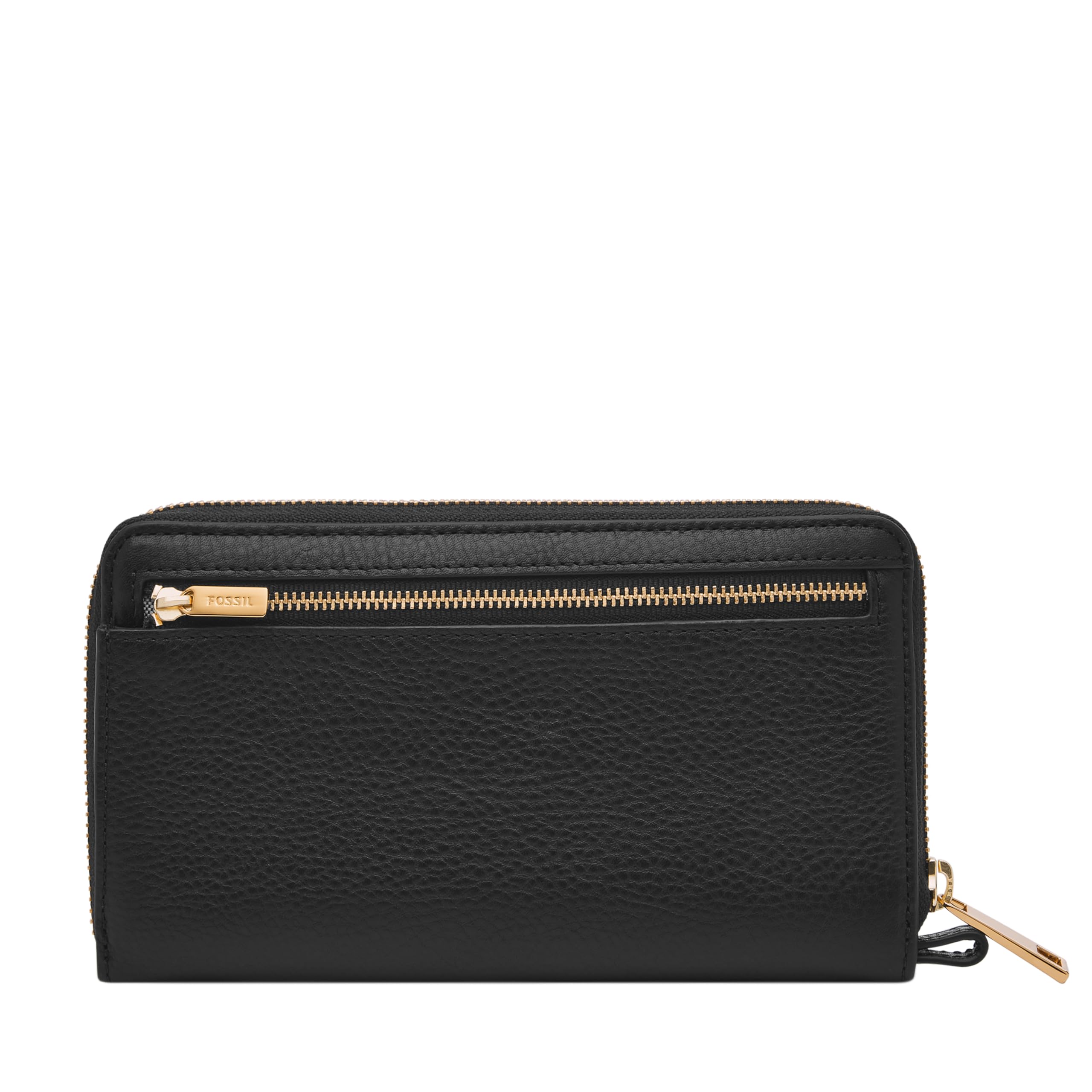 Leather Zip Around Clutch Wallet