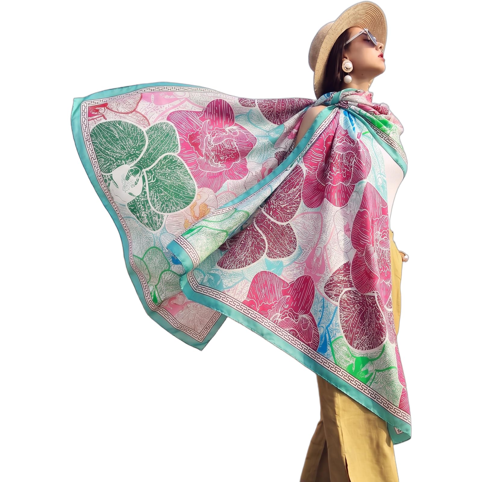 Mulberry Silk Floral Shawl