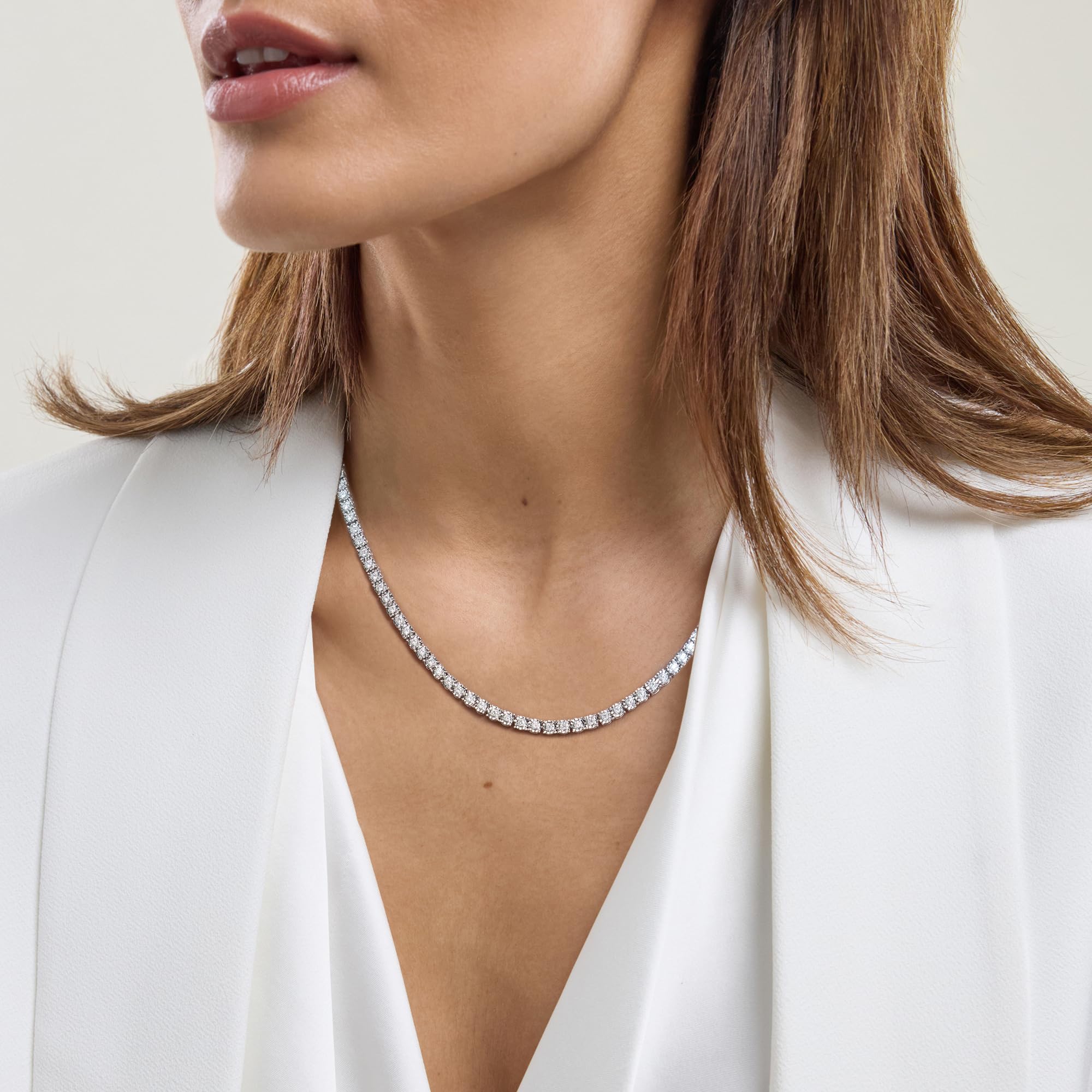 Lab Grown Diamond Tennis Necklace
