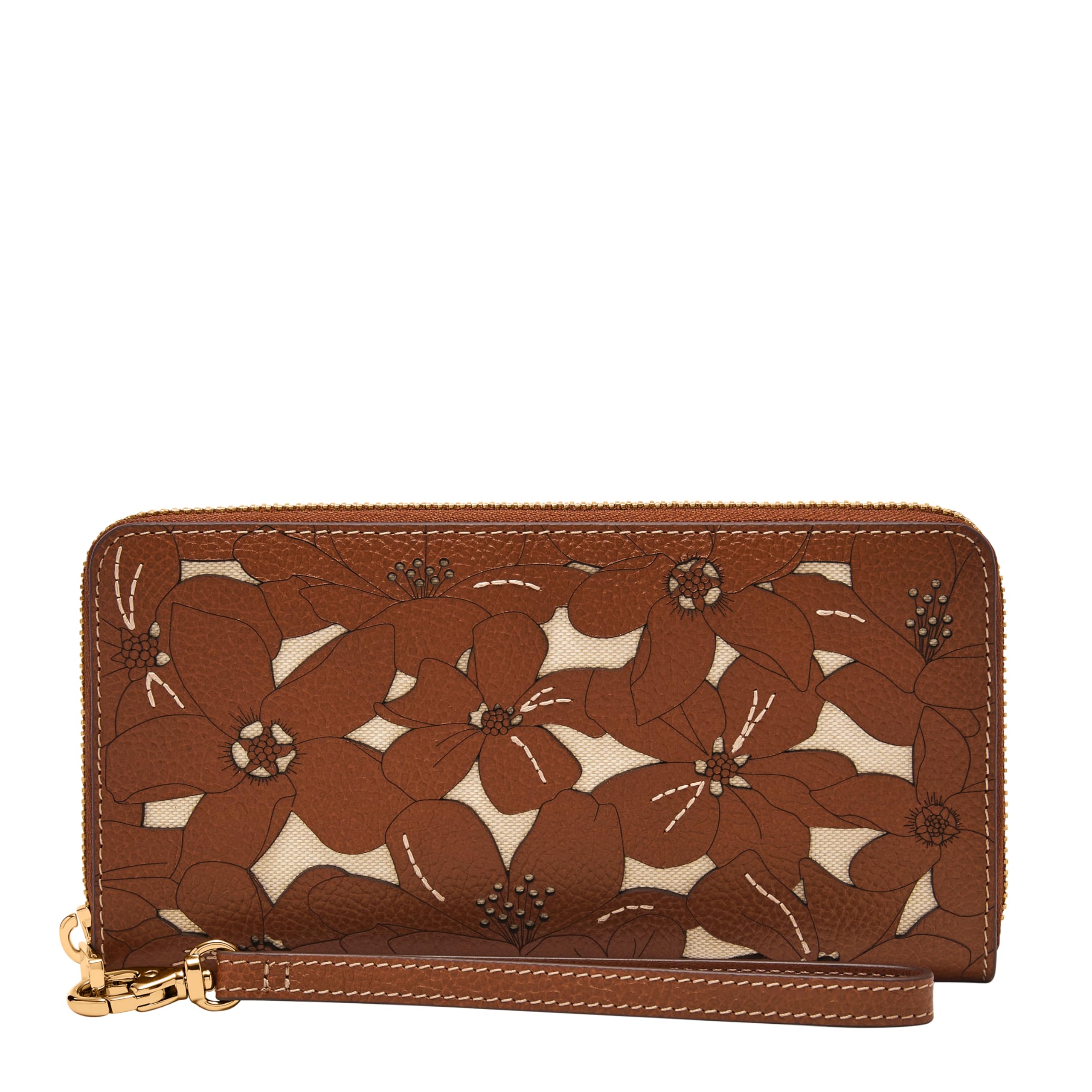 Leather Zip Around Wallet